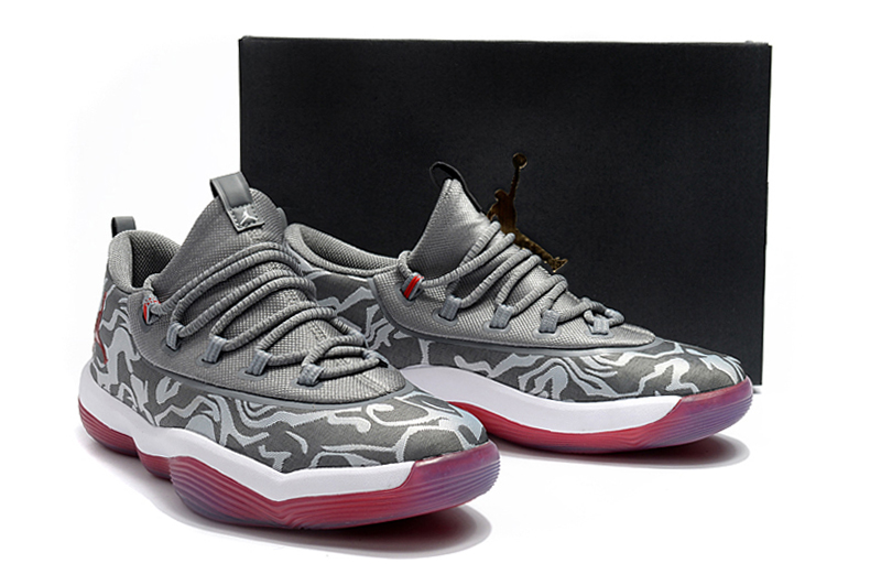 Jordan Griffin 2018 Low Grey Red Shoes - Click Image to Close